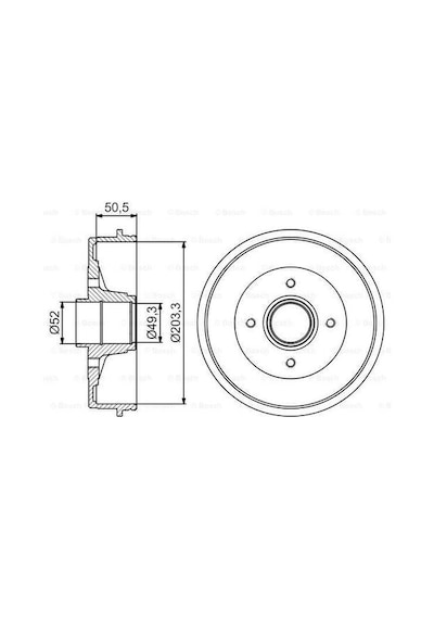 Bosch 0986477196 Arka Fren Kampanası Micra K12 0310 Note 0612 2033 43206ax650
