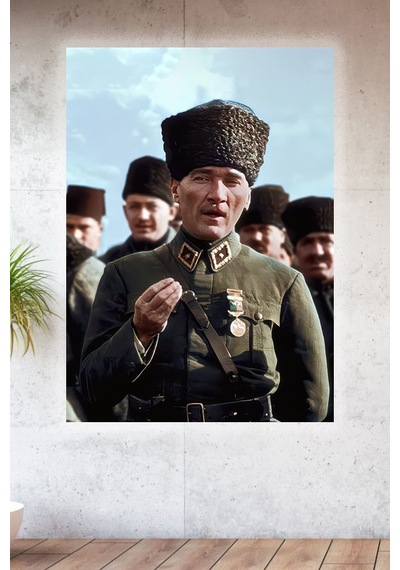 Lucena Metal Baskılı Atatürk Koleksiyonu Tablo No 75 - 15 Cm X 20 Cm