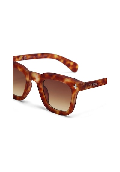 Okkia Firenze Unisex Güneş Gözlüğü Sahara Havana / Lens: Kahverengi Gradyan Kahverengi - Leopar