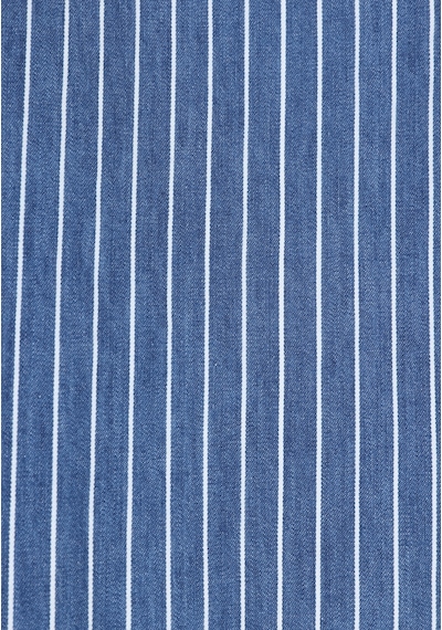 Colin's Colins Oversize Fit Klasik Yaka Çizgili Erkek Mavi Kısa Kol Gömlek Cl1075129 Q1.v1 Dn44320 Denim