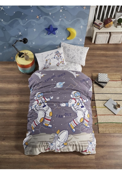 Newhome Ranforce Astronot Tek Kişilik Nevresim Takımı