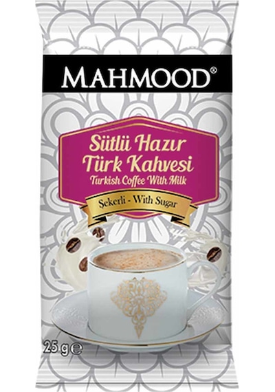 Mahmood Coffee Sütlü Şekerli Hazır Türk Kahvesi 12 x 25 G