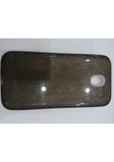 Samsung Uyumlu J5 Pro J530 Simli Kenarları Taşlı Silikon Kılıf Siyah