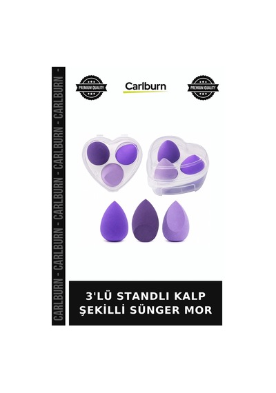 Özel Üretim Standlı Mutfak Dekoratif Pratik Hediye 3'lü Satandlı Kalp Şelkilli Sünger Mor