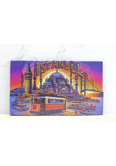 Ahşap İstanbul Temalı Magnet 39189913