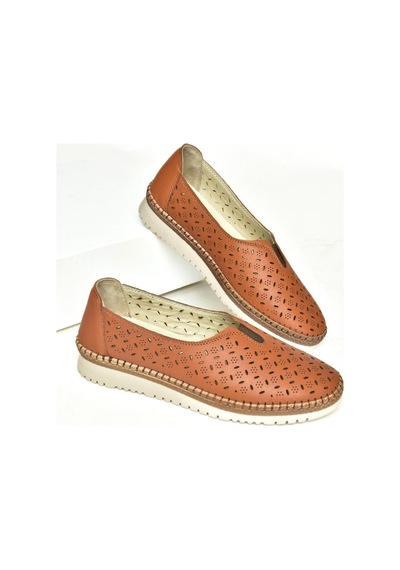 Fox Shoes U555300203 Taba Hakiki Deri Comfort Ortopedik Taban Kadın Ayakkabı Taba-hakiki Deri Taba