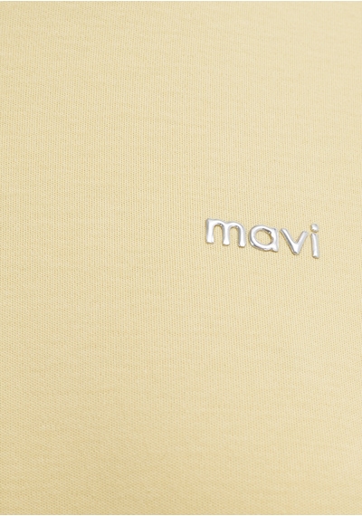 Mavi - Mavi Logo Baskılı Ekru Tişört 1613882-70027
