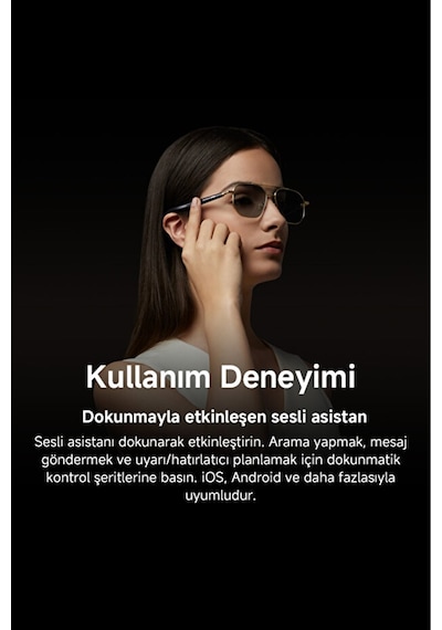 Xiaomi Mijia Akıllı Sesli Gözlük Bluetooth Kulaklık Pilot-Style