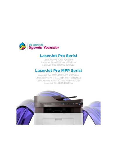 Hp Uyumlu 230a W2300a Muadil Toner Takımı - Çipli / Color Laserjet Pro 4203dn / 4203dw / 4303dw / 4303fdn / 4303fdw
