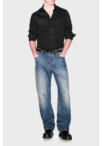 Armani Exchange Logolu % 100 Pamuk Regular Fit Jakarlı Gömlek Erkek Gömlek Xm003244 Af13131 Uc001 Siyah SİYAH Armani Exchange Logolu % 100 Pamuk Regular Fit Jakarlı Gömlek Erkek Gömlek Xm003244 Af13131 Uc001 Siyah SİYAH