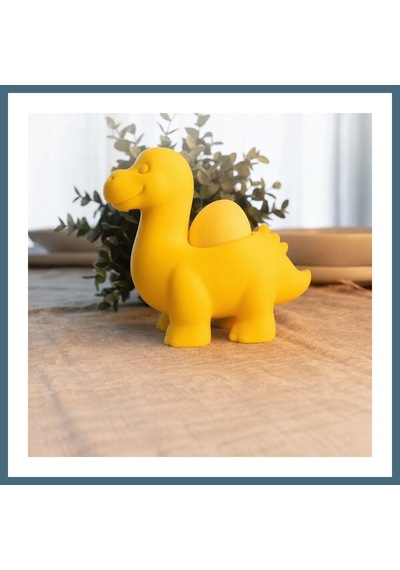 Bezos 3d Baskı Dinozor Yumurtalık - Sevimli Eggosaurus Yumurta Tutucu-sarı Agc