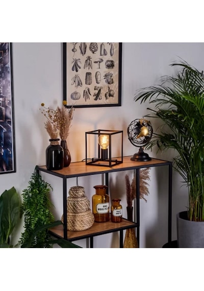 Riolight Modern12, Retro,vintage,rustik Siyah 1xe27 Duylu Küp Met