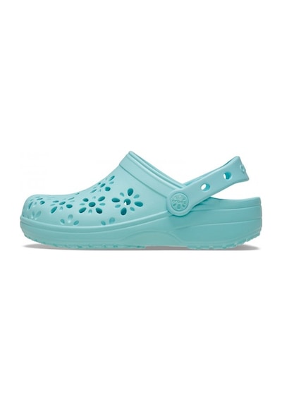 Crocs Classic Floral Cut Out Clog K Kız Çocuk Terlik 210943 Mavi