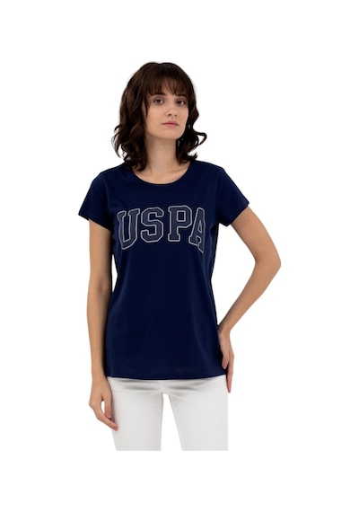 U.S. Polo Assn. Kadın Basic Bisiklet Yaka Tişört Lacivert