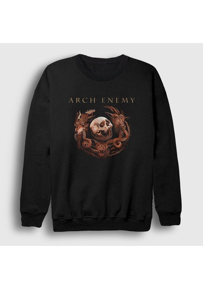 Presmono Unisex Power Arch Enemy Sweatshirt Siyah