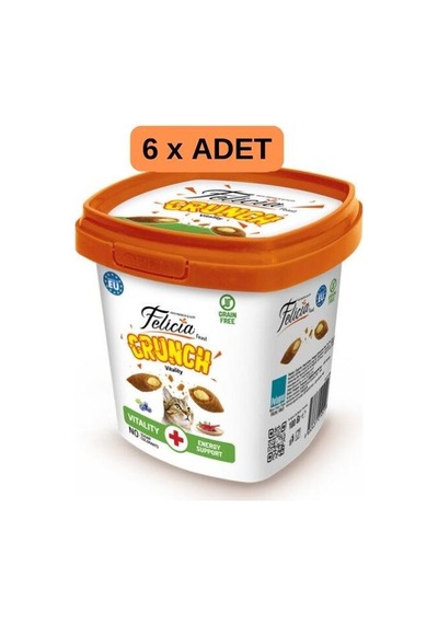 Felicia Crunch Vitality Tahılsız Kedi Ödül Maması 100gr X 6 Adet