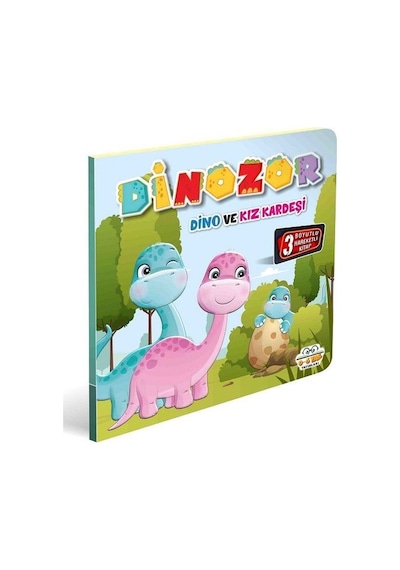 Dinozor Dino ve Kız Kardeşi - 3 Boyutlu Hareketli Kitap