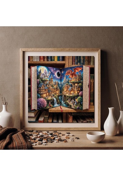 Ahşap Puzzle Yetişkin - Masal Kapısı - 353 Parça, 29 X 29 Cm - Yapıştırıcı Folyo Dahil - Benzersiz Şekilli Pa
