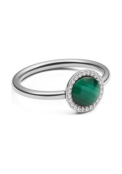 Audrey Ring Malachite Silver Gümüş