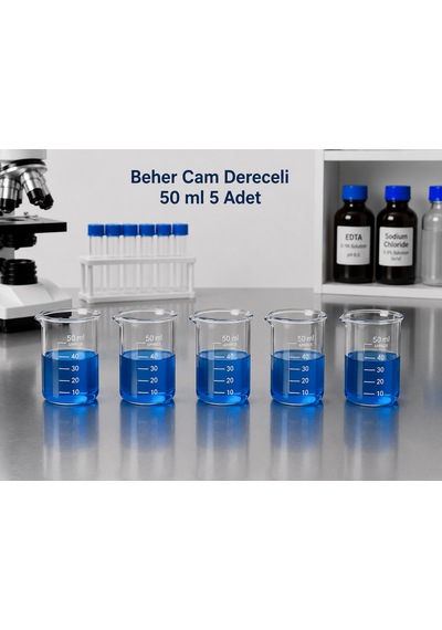 Beher Cam Dereceli 50 Ml 5 Adet