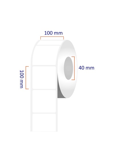 Hazır Etiketler , Hazır Al Hızlı Al Lamine Termal Etiket 100mm X 100mm Ruloda 500 Adet 40mm Kuka Çapında Direk Ter Diğer