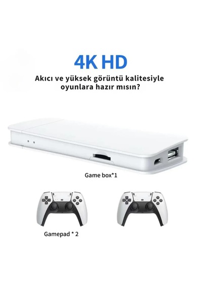 S'82 M15 Retro Konsol 20.000 Oyunlu, Çift Gamepadli, 4k Hdmı
