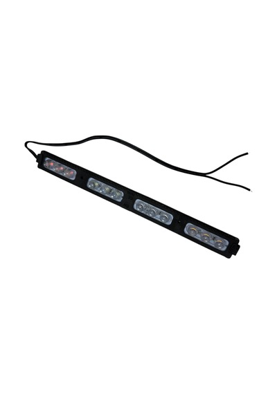Polis Çakar Ip65 2835smd Kırmızı Mavi Sarı Beyaz Flaş Strobe Işıklar Aydınlatma Oto Araba Motor 200lm Led Dc 12v 12w 12 Göz Led 4 Renk 203x19mm