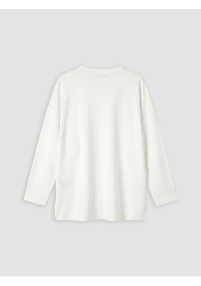Lcwaıkıkı Classic Beyaz Payetli Oversize Soft Touch Kadın Tunik
