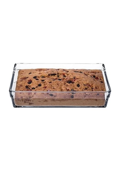 20x29 Cm Şeffaf Borcam Tepsi - 2.5 Litre Kapasite Açık Gri