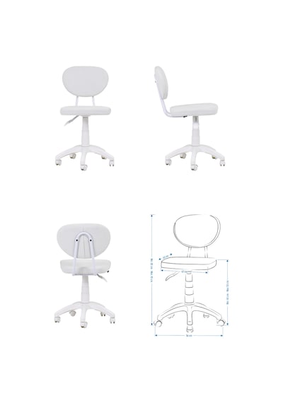 Vilinze Biga Çalışma Ofis Masası Ve Deniz Çalışma Ofis Sandalyesi Set - 60x120 Cm Beyaz