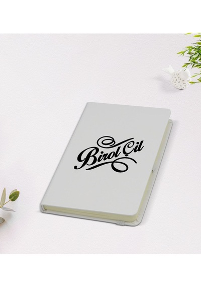 Kişiye Özel İsimli 9x14cm Beyaz Defter - Model 5
