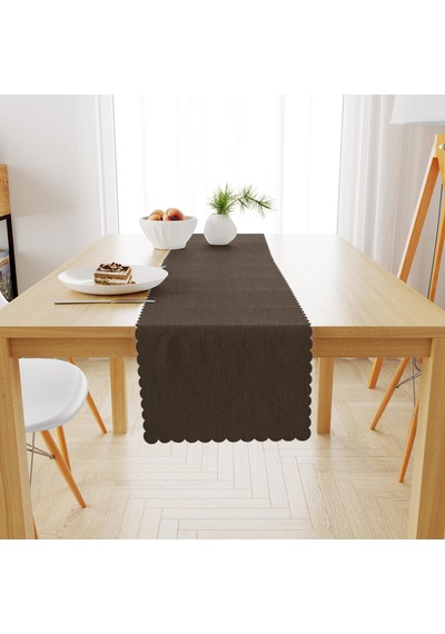 Çikolata Kadife Dokulu Runner 40x180