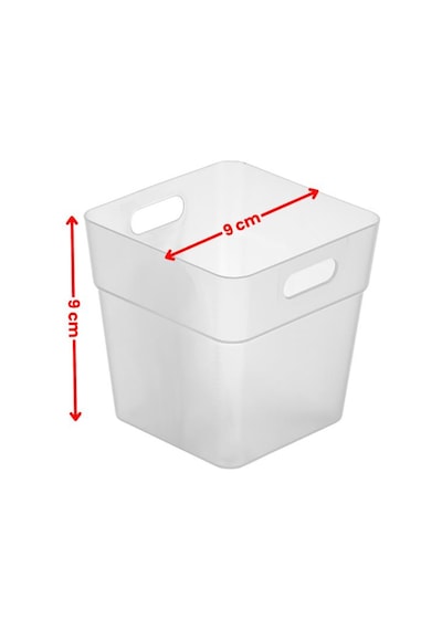 Flora 10 Adet Buzdolabı Kapak Raf Düzenleyici, Mutfak Banyo Çekmece İçi Mini Organizer Kutu 10 Lu Set Şeffaf