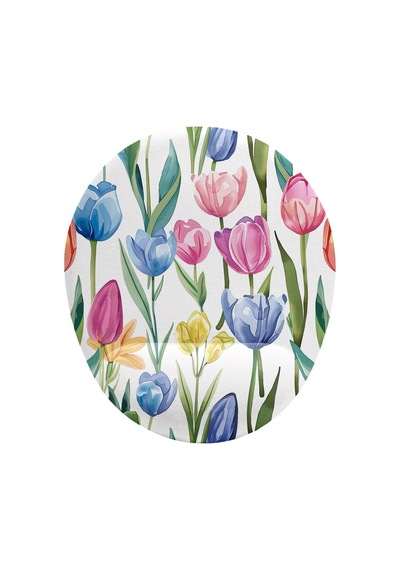 Lale Desenli Bilek Destekli Mouse Pad