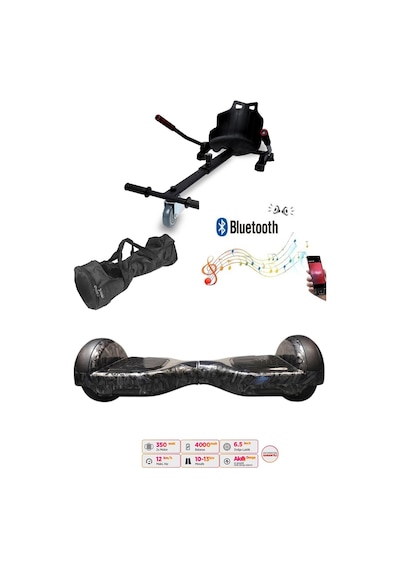 Citymate Elektrikli Kaykay Hoverboard Akıllı Denge 6.5 Inch + Hoverkart + Çanta Extrem Paket D27