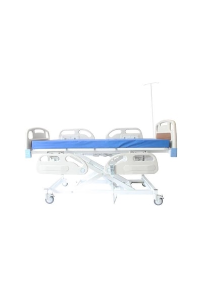 3 Motorlu Full Abs Asansörlü Hasta Karyolası 200 Kg, Piston Motor, Yükseklik Ayarı, Abs Korkuluk