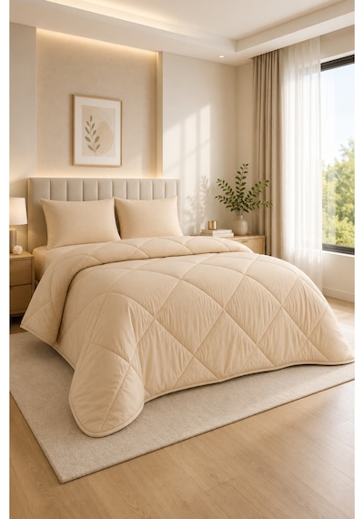 Formeya Bej Soft Slikon Yorgan Tek Kişilik 155 215