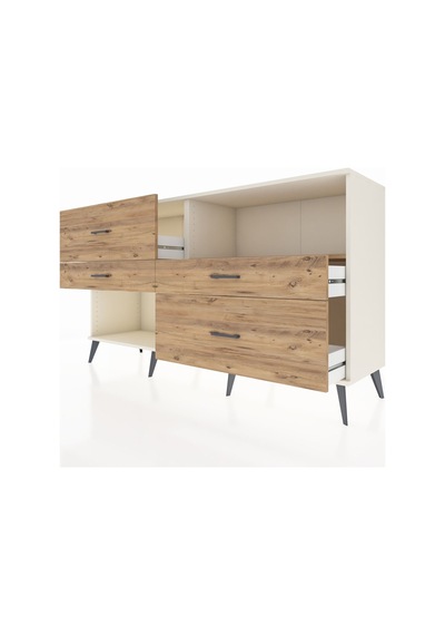 Hyperion Konsol Tek Raflı 4 Çekmeceli 176x44x99 Aytaşı-çam Aytaşı-çam