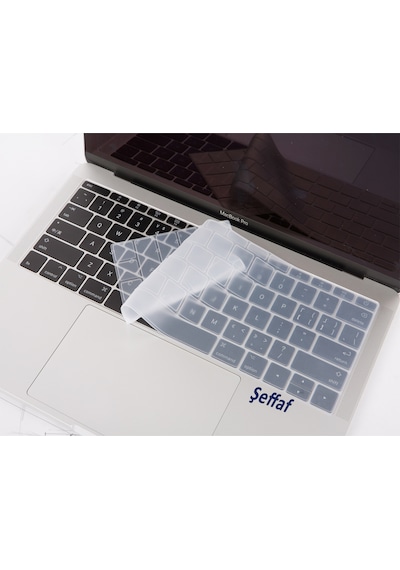 Laptop Apple Uyumlu MacBook Pro Klavye Koruyucu Us-abd İngilizce 12inç A1534 - 13inç A1708 İle Şeffaf