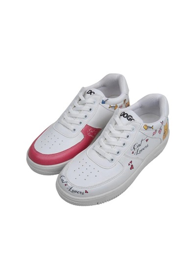 Dogo Cat Lovers Beyaz Kadın Sneaker Beyaz