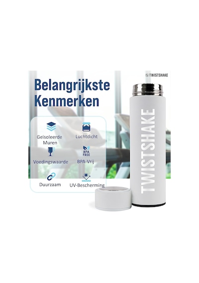 Sıcak Soğuk Korumalı Termoslu Mama Ve İçecek Şişesi Beyaz 420 Ml Çok Renkli