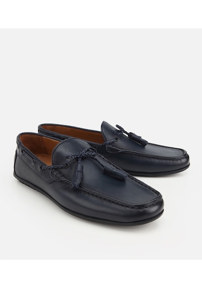 Hotiç Erkek Deri Lacivert Püskül Dikiş Detaylı Klasik Loafer 02ayh324900a680 02ayh324900a680
