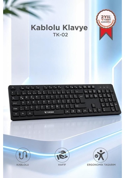 Özel Seri Mekanik Hızlı Model Kablolu Q Klavye Bilgisayar Ofis Klavyesi Tk02 Siyah