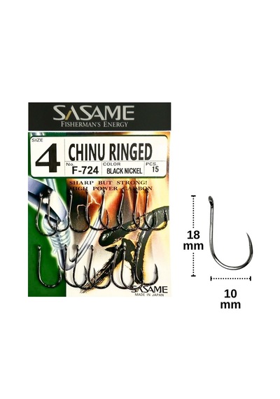 Sasame F-724 No:4 Chinu Ringed Olta İğnesi 15 Adet