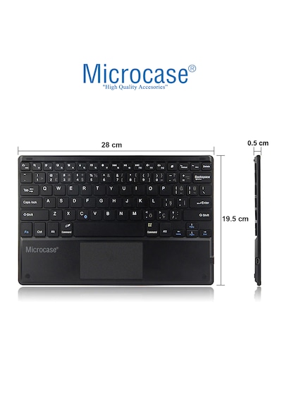 Microcase Tcl Nxtpaper 14 İnch Tablet İçin Tablet Bluetooth Touchpad Klavye 28 Cm Tr Sticker + Tablet Standı - Al2756 Tablet Tutucu