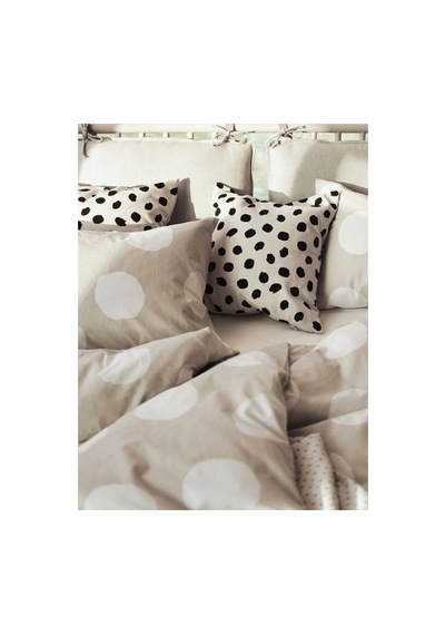 Ikea Oddny Yastık Kılıfı 50 X 50 Cm Bej - Siyah Çok Renkli