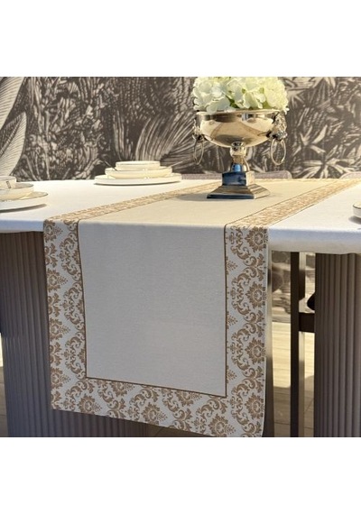 Keten Balca Desen Runner 40x140 Cm Çok Renkli