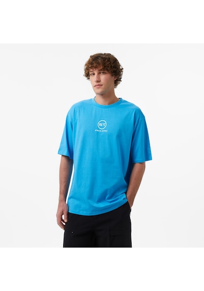 Unıted4 Regular Fit Erkek Mavi T-shirt Oba