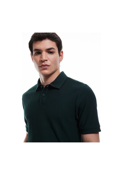 Koton Kısa Kollu Düğmeli Regular Fit Polo Yaka Tişört Haki 5sam10092mk Haki