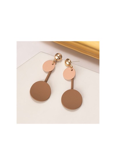 So-much Kadın Özel Tasarım Soft Renkler Sallantılı Çift Küpe Kahve Gold - 225994027 Kahve Gold - 225994027 Kahve Gold